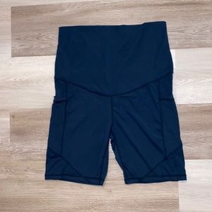 Teal Maternity biker short